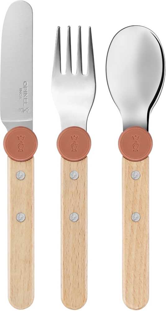 Opinel Le Petit Gourmet Sada dětských příborů, korálová