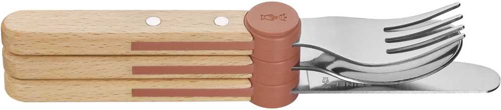 Opinel Le Petit Gourmet Sada dětských příborů, korálová