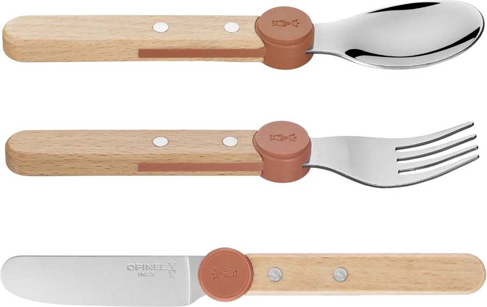 Opinel Le Petit Gourmet Sada dětských příborů, korálová