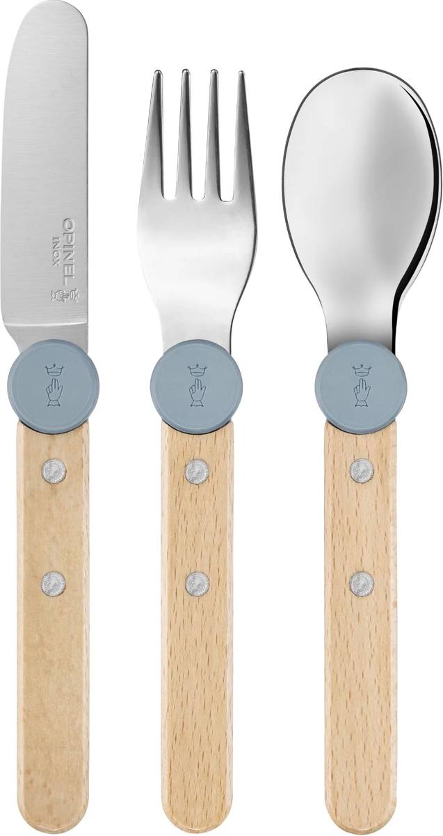 Opinel Le Petit Gourmet Sada dětských příborů, pastelově modrá