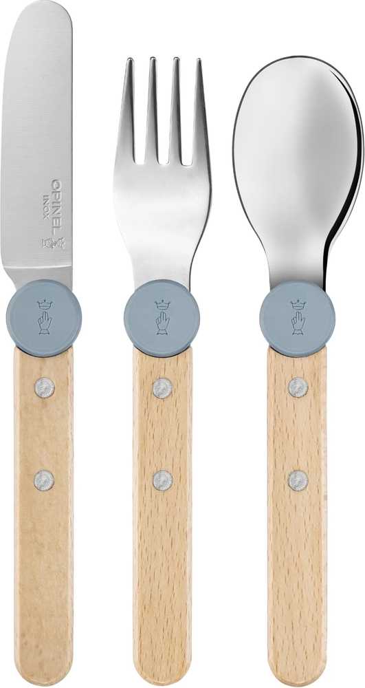 Opinel Le Petit Gourmet Sada dětských příborů, pastelově modrá