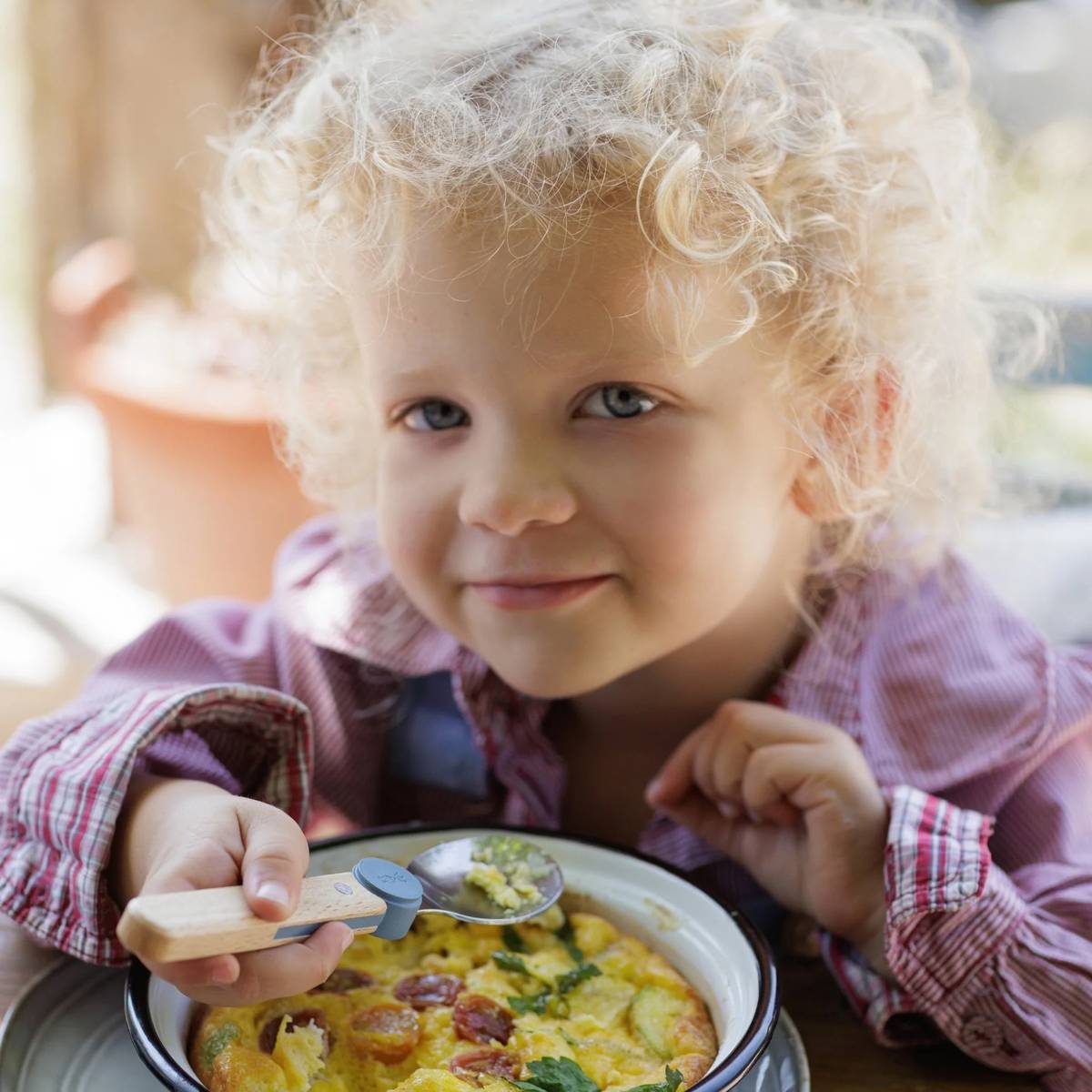 Opinel Le Petit Gourmet Sada dětských příborů, pastelově modrá