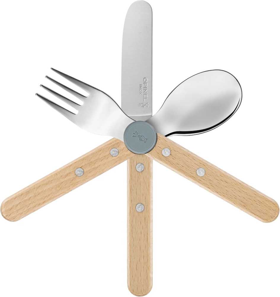 Opinel Le Petit Gourmet Sada dětských příborů, pastelově modrá
