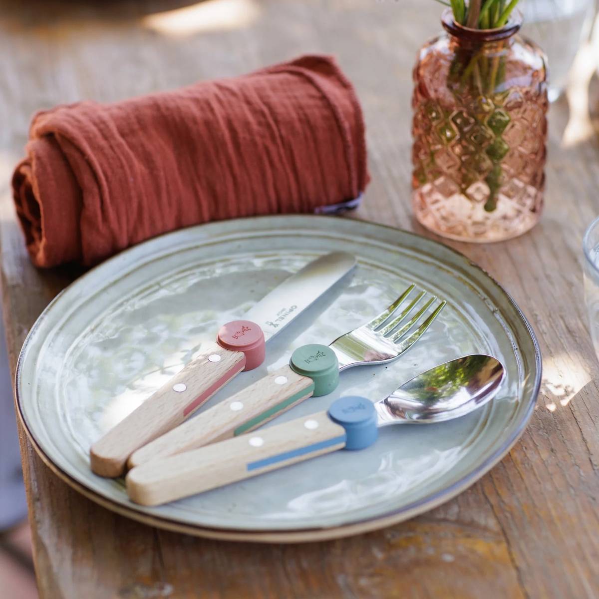 Opinel Le Petit Gourmet Sada dětských příborů, mix barev