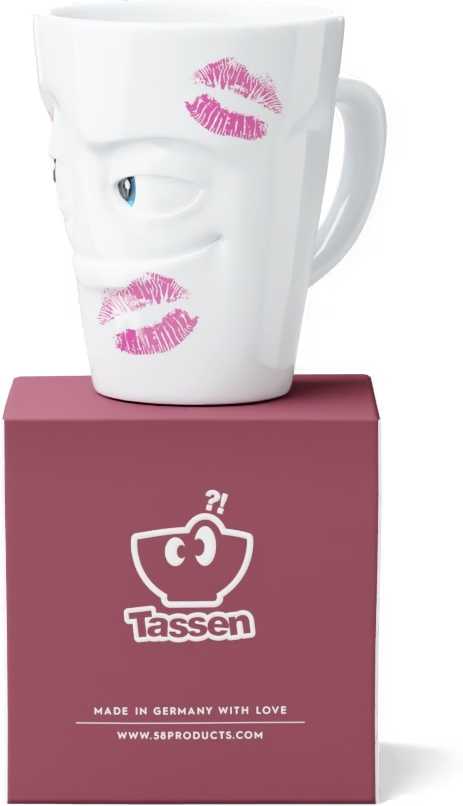 58products Hrnek s ouškem Kissed, 350 ml, movie edition