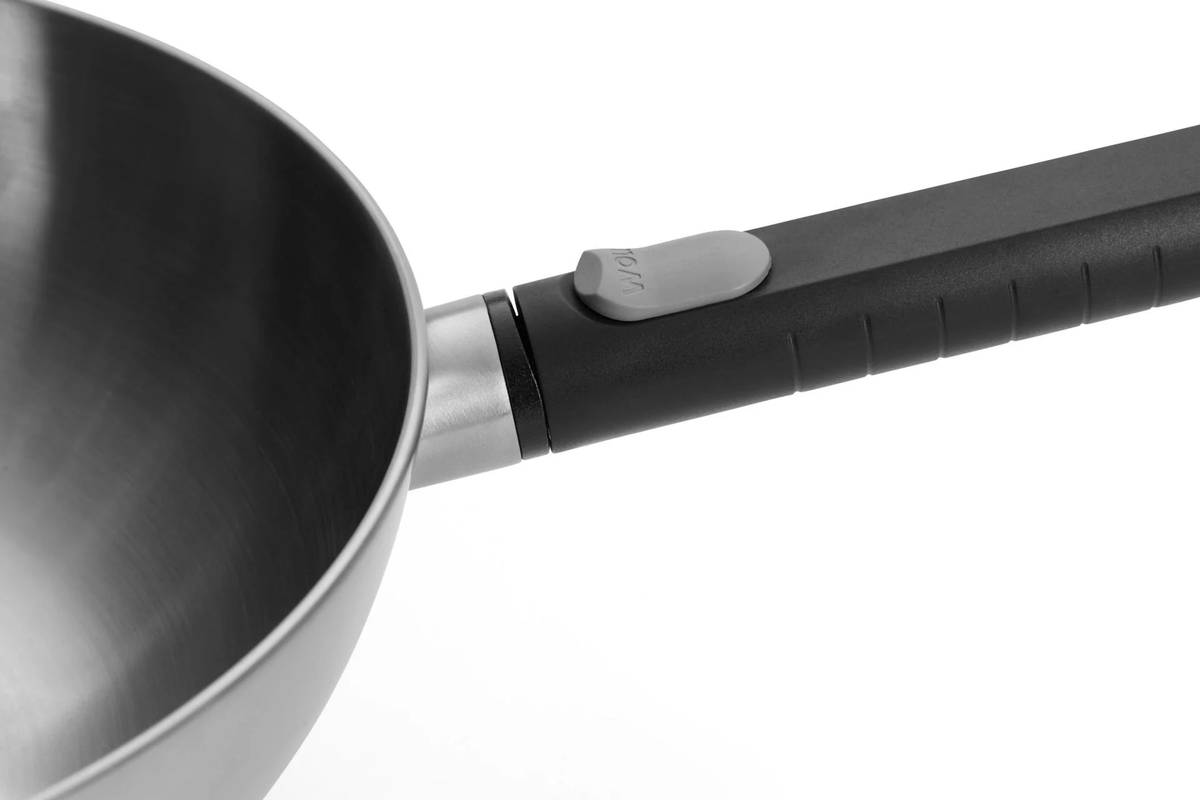 Woll Logic Steel Nerezová pánev Wok s odnímatelnou rukojetí, 30 cm