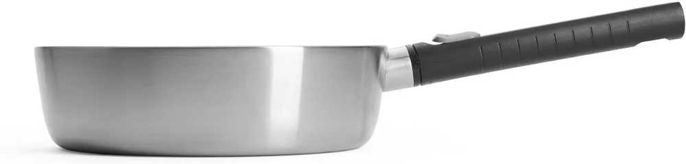 Woll Logic Steel Nerezová soté pánev s odnímatelnou rukojetí, 24 cm
