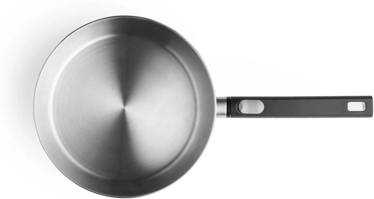 Woll Logic Steel Nerezová soté pánev s odnímatelnou rukojetí, 24 cm