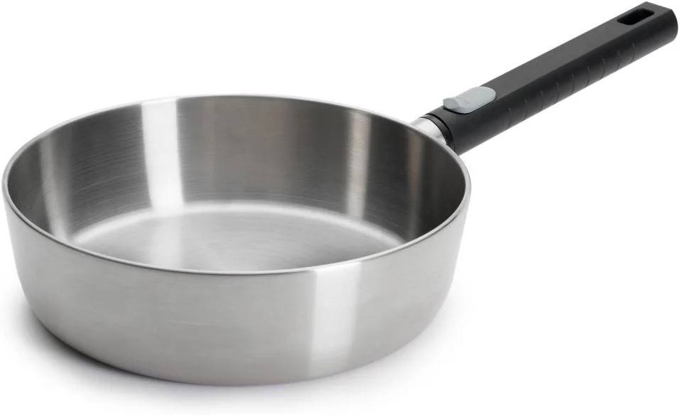 Woll Logic Steel Nerezová soté pánev s odnímatelnou rukojetí, 24 cm