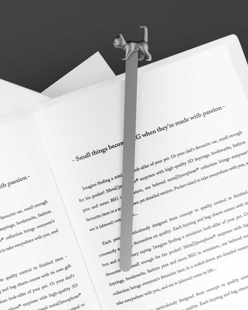 Meta[l]morphose Záložka s černou kočkou, 3D