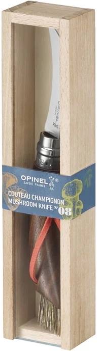 Opinel Houbařský nůž N°08 Black Walnut, 8 cm, dárkový box