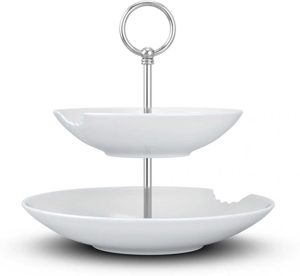 58products Dvoupatrový etažér With Bite, bílá