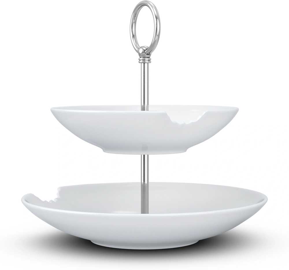 58products Dvoupatrový etažér With Bite, bílá