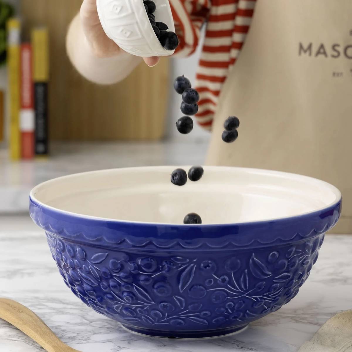Mason Cash Mísa na těsto, 2.7 l, borůvky, modrá