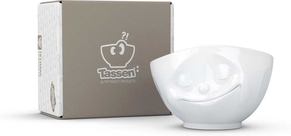 58products Porcelánová miska Tassen 58products 1000 ml | Šťastná - POŠKOZENÁ KRABICE