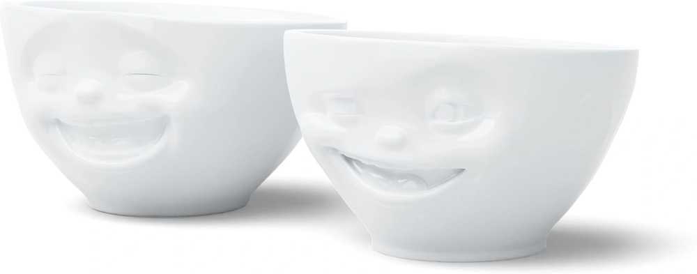 58products Sada středních misek Laughing & Winking, 200 ml, bílá