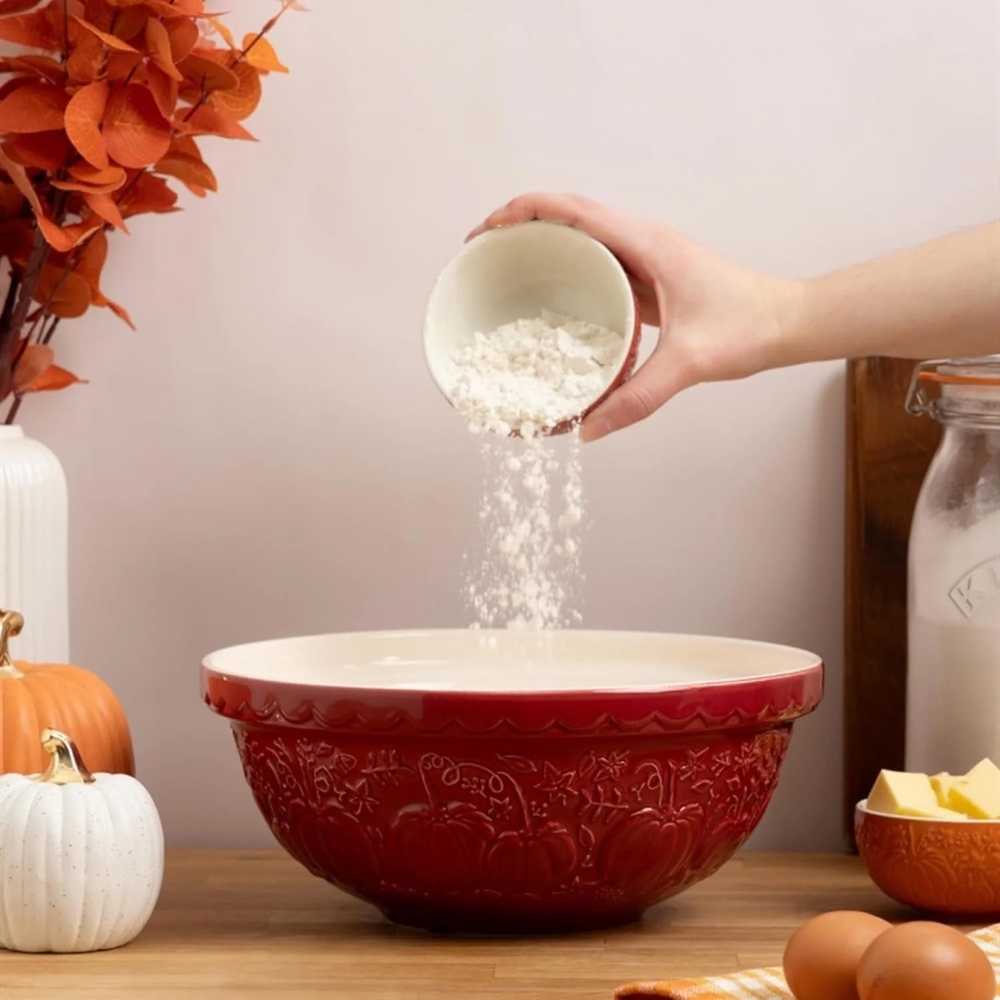 Mason Cash Pumpkin Mísa na těsto, 2,7 l, dýně, červená