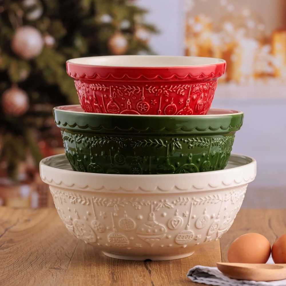 Mason Cash Christmas Mísa na těsto, 2 l, vánoční, zelená