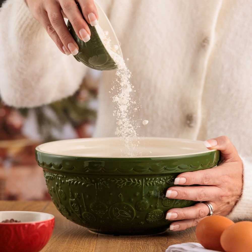 Mason Cash Christmas Mísa na těsto, 2 l, vánoční, zelená