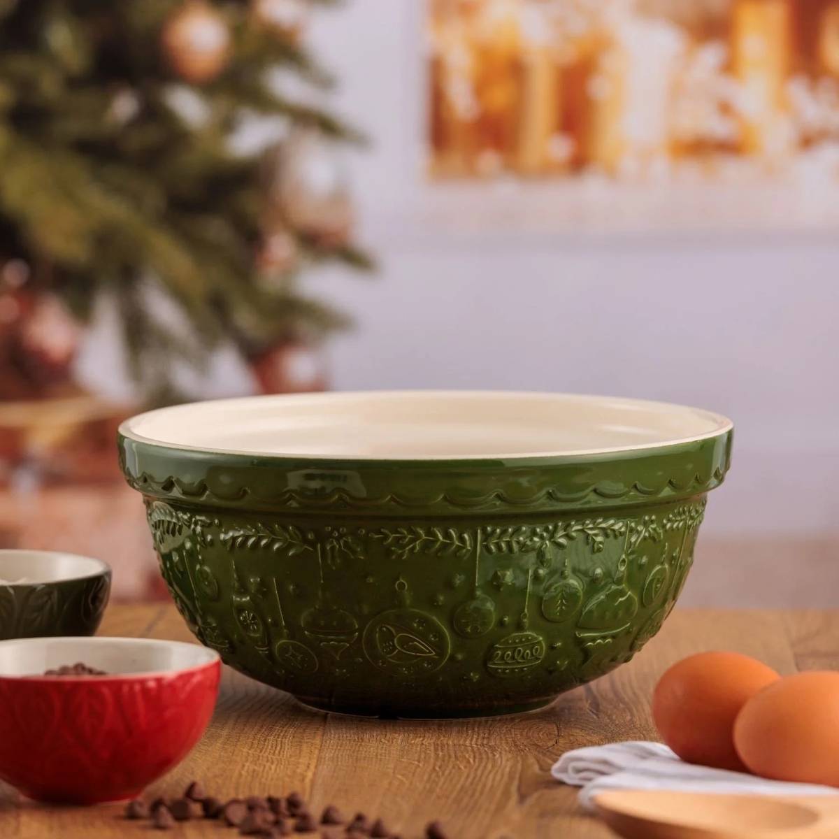 Mason Cash Christmas Mísa na těsto, 2 l, vánoční, zelená